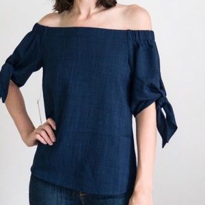 Olivia Grey off the shoulder top